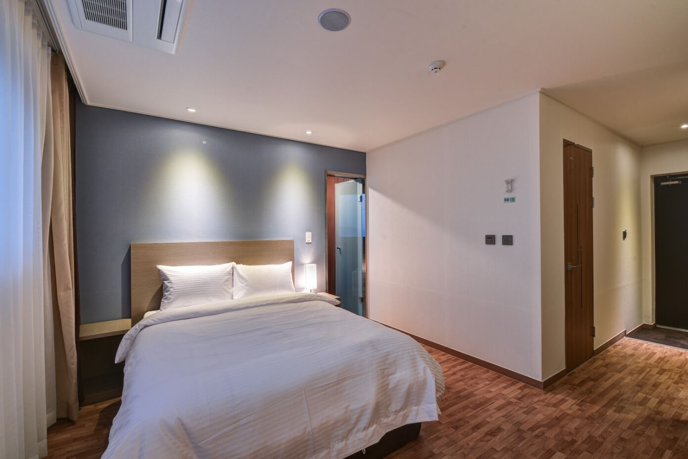 ocean view deluxe double room | premium bedding, blackout curtains, soundproofing, free wifi