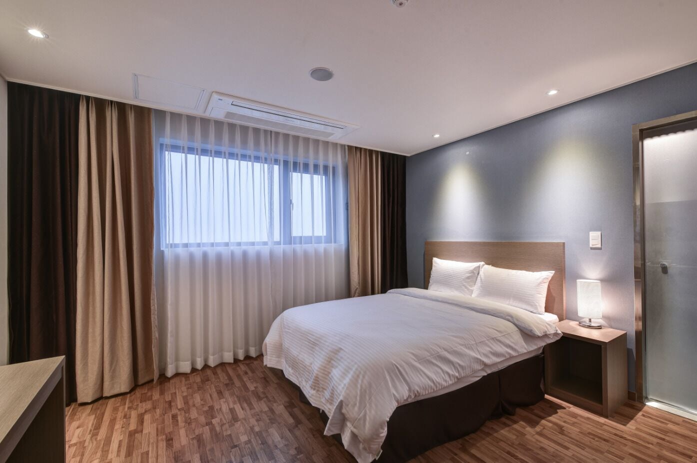 ocean view deluxe double room | premium bedding, blackout curtains, soundproofing, free wifi