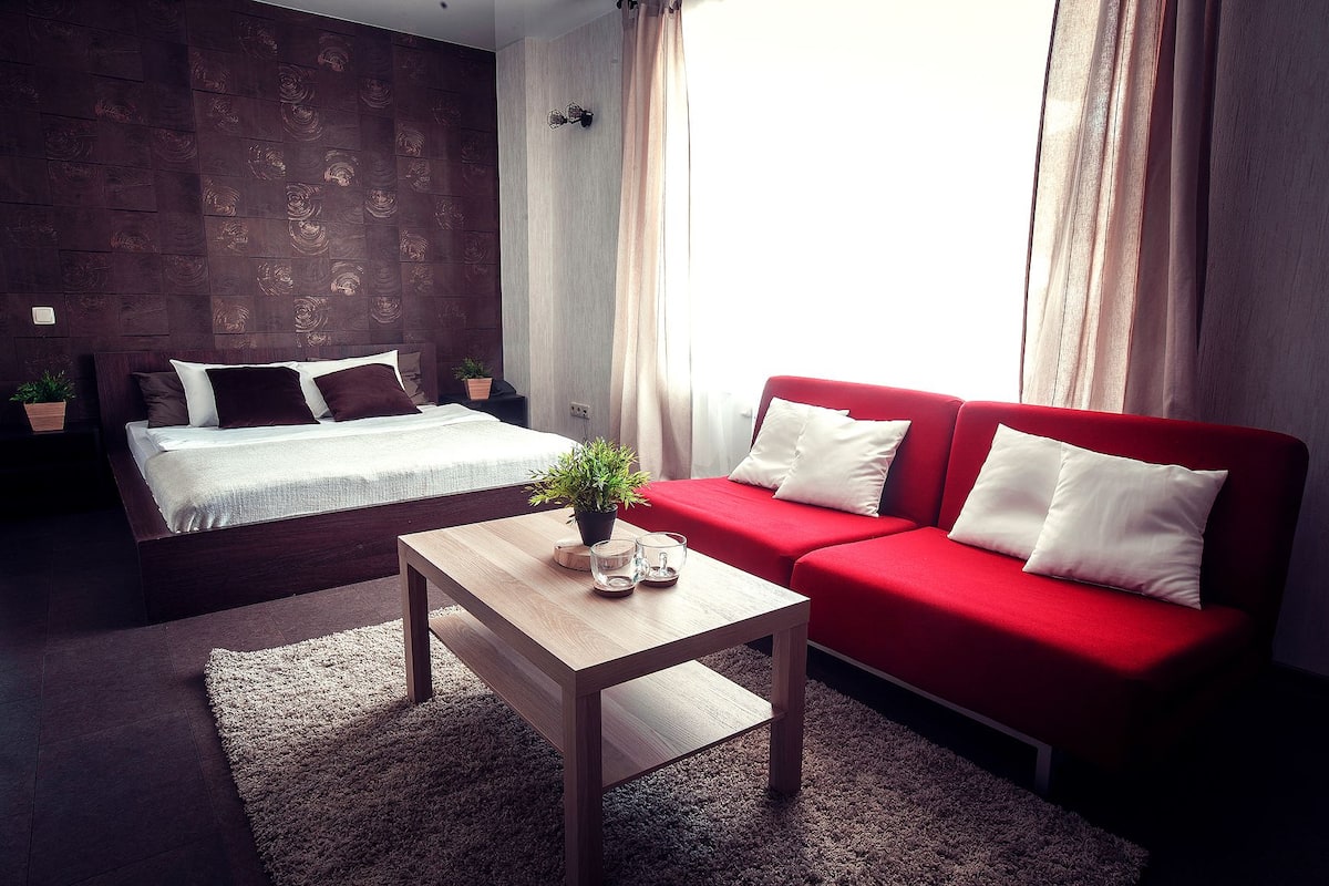 Doppia Deluxe, 1 camera da letto, vista parco | Biancheria da letto di alta qualità, una cassaforte in camera