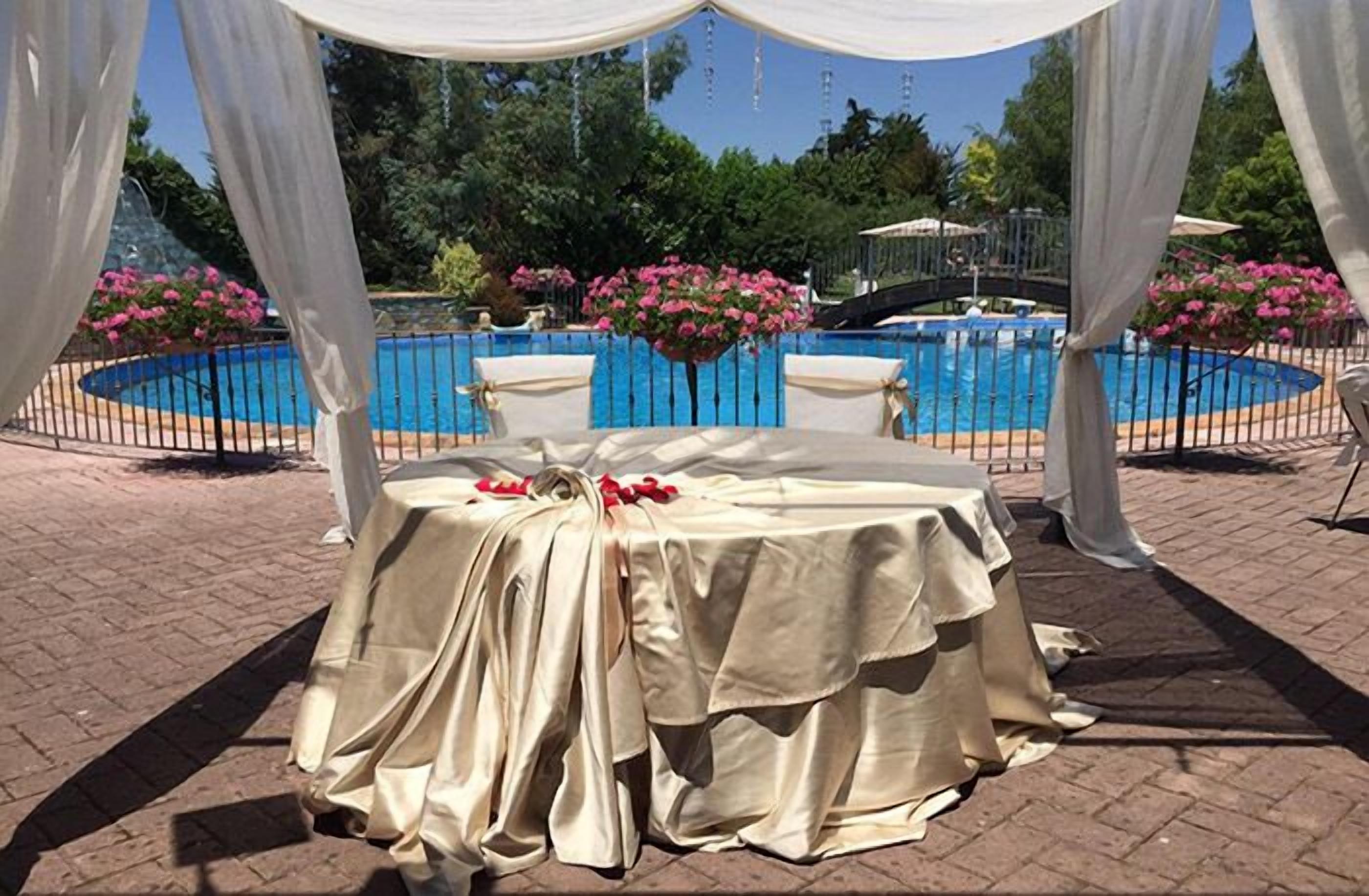 outdoor wedding area