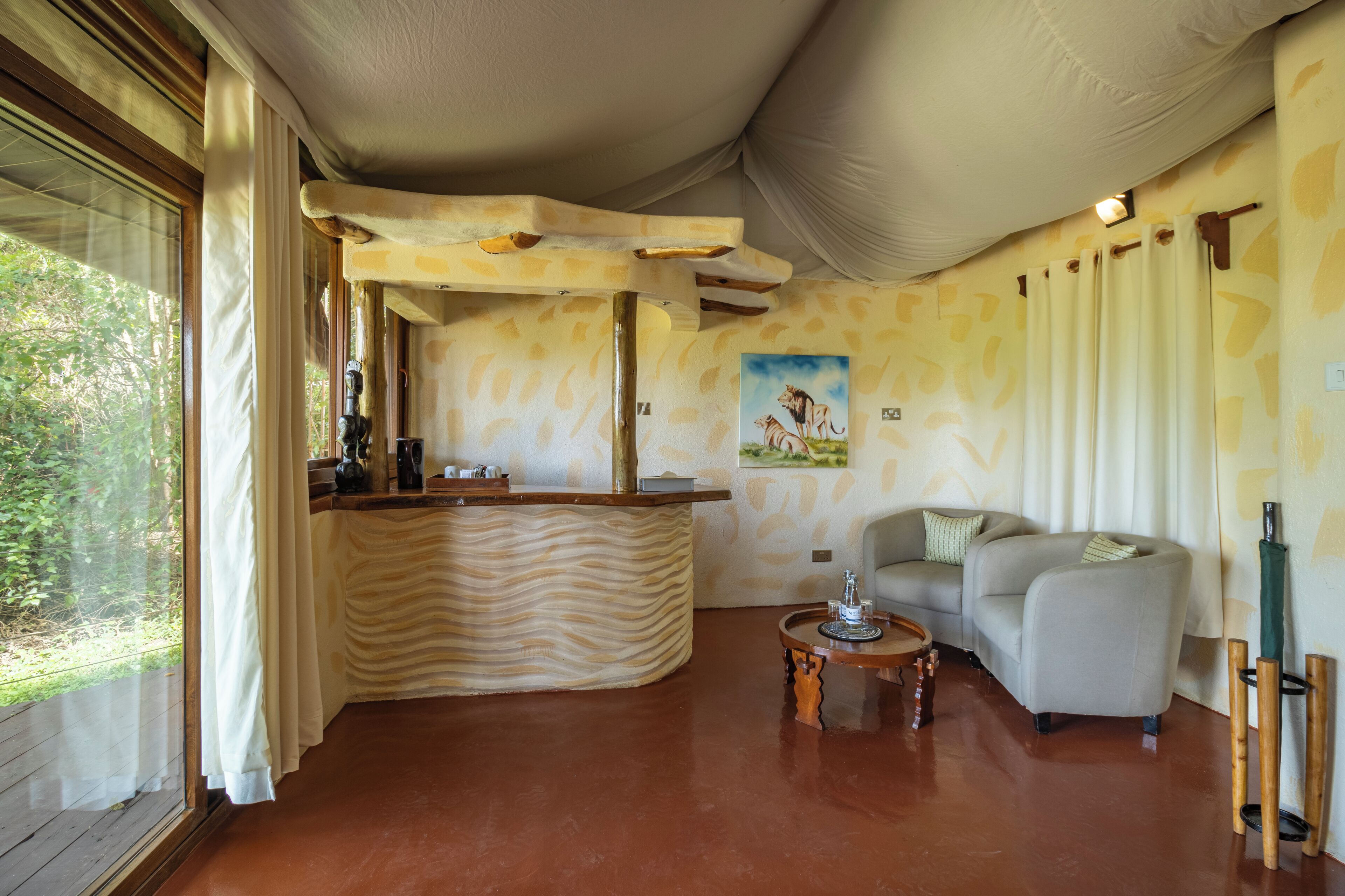 Luxe cottage, 1 kingsize bed, uitzicht op rivier | Luxe beddengoed, bedden met traagschuimmatrassen, een minibar