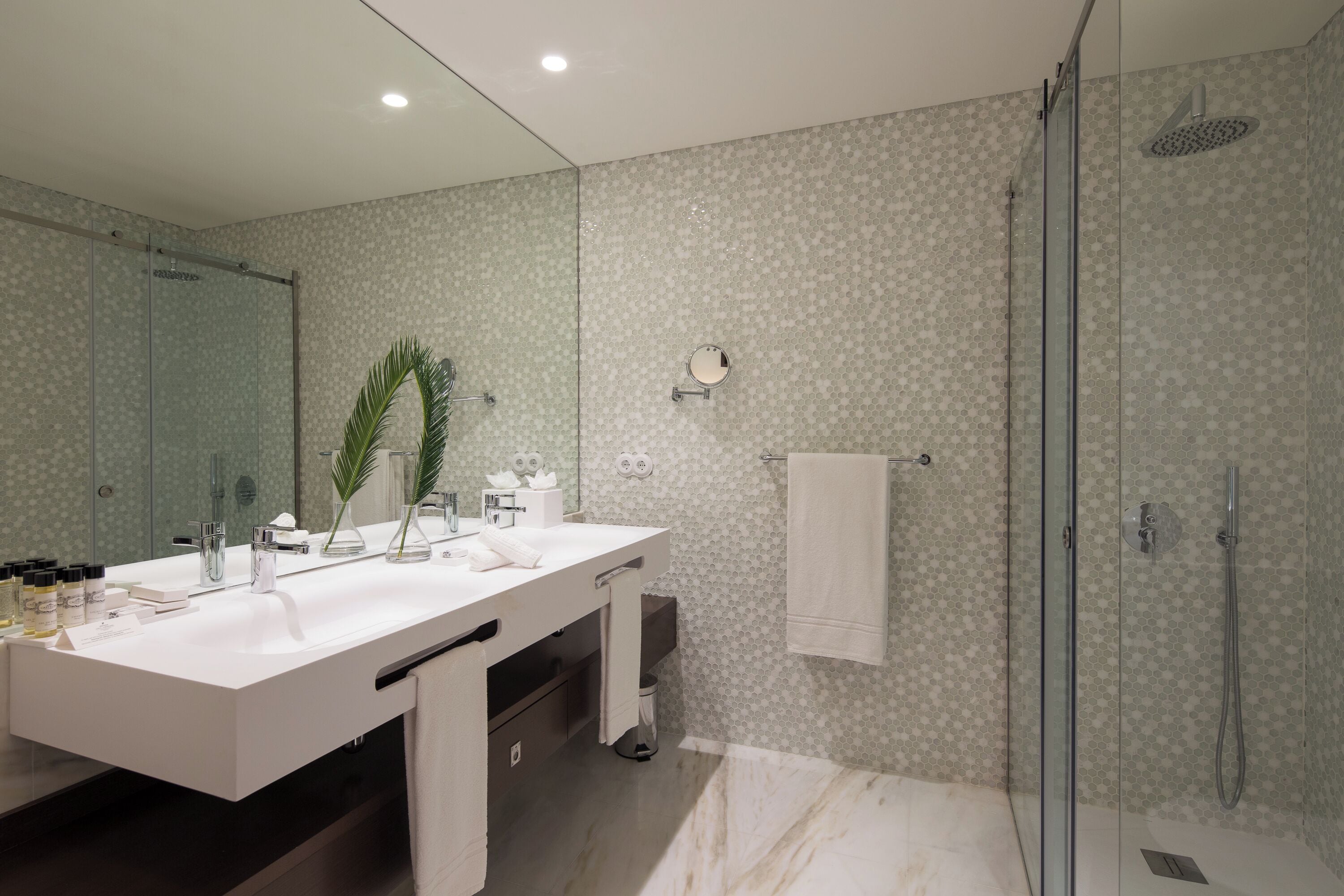 superior double or twin room | bathroom | rainfall showerhead, towels