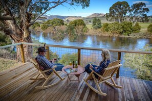 Luxury KING Tent with Full Bathroom | Terrace/patio - Glamping at Truffle Lodge (Gretna)