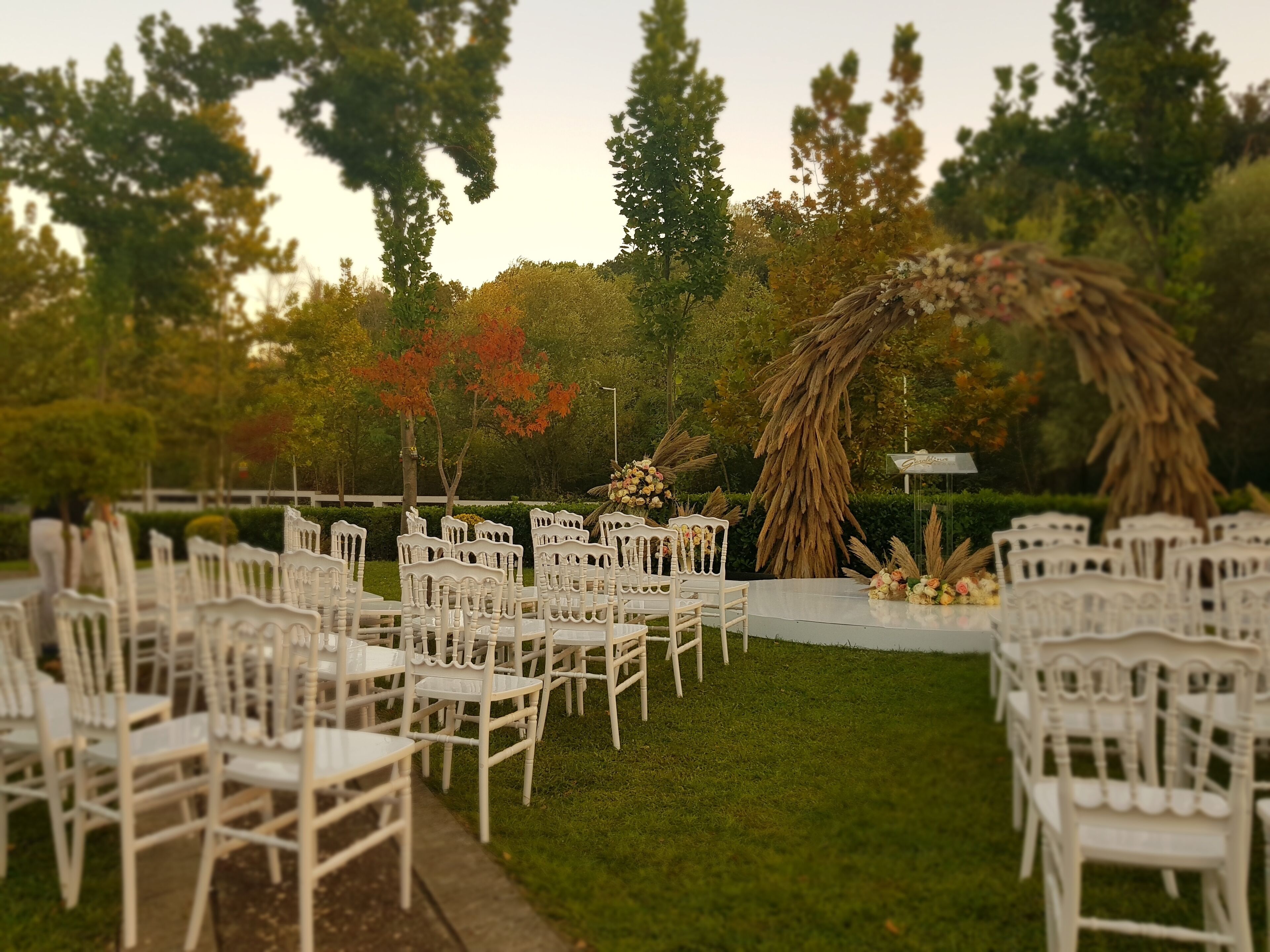 outdoor wedding area