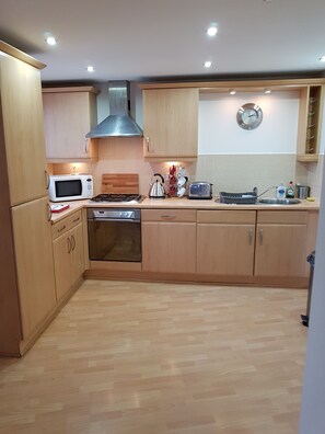 Executive Apartment | Private kitchen | Fridge, microwave, stovetop, dishwasher - Executive Open Plan Apartment in Leith (Edinburgh)