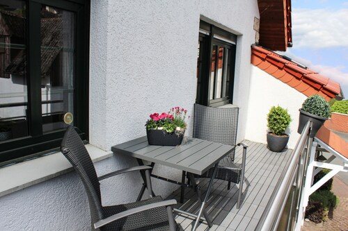 Beautiful bright apartment with own balcony. Ground floor, balcony w. Morning sun and guest parking.