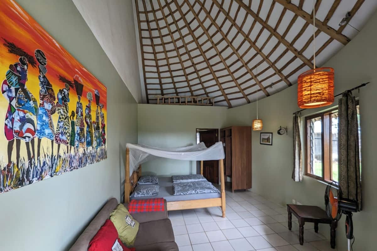 Double Room, Pool View | 1 bedroom, in-room safe, iron/ironing board, free WiFi