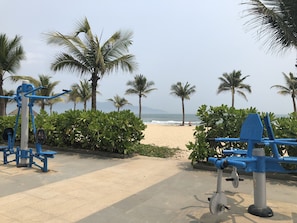 Beach nearby, white sand