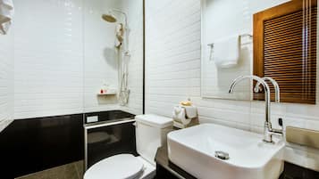 Luxury Villa, 3 Bedrooms, Private Pool | Bathroom | Shower, rainfall showerhead, designer toiletries, hair dryer