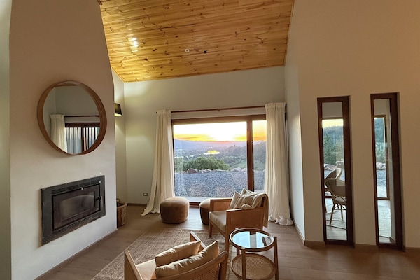 living room and office view