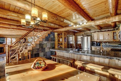 Lakeside Log Home with Pontoon & Game Room - Perfect for Families & Getaways!