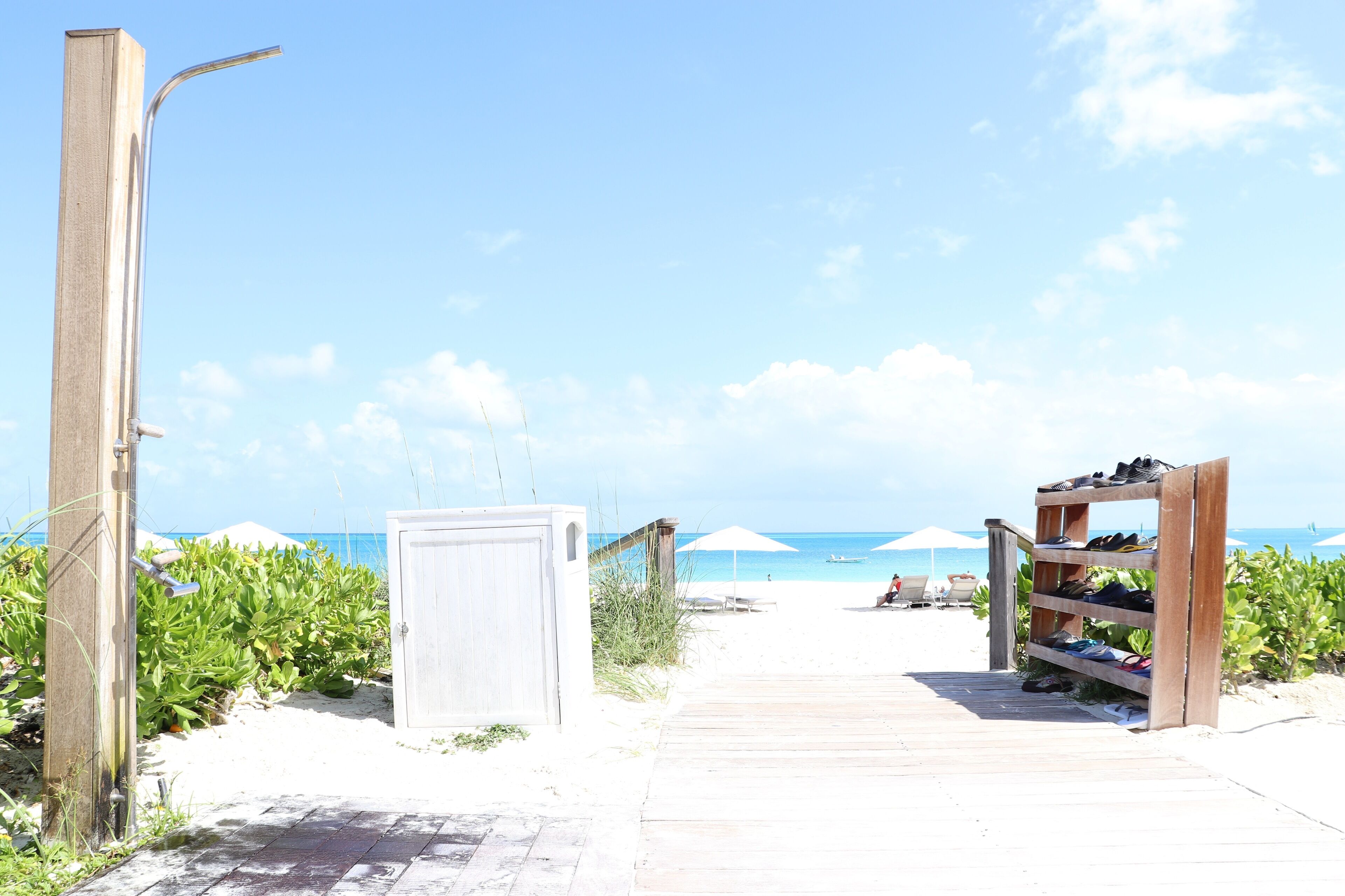 Liegestühle, Strandtücher