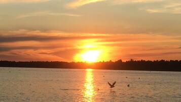 Rannalla, aurinkotuoleja