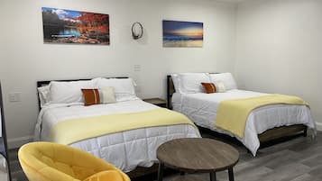 Standard Studio, 2 Double Beds, Non Smoking, Kitchenette | Bathroom | Shower, free toiletries, hair dryer, towels