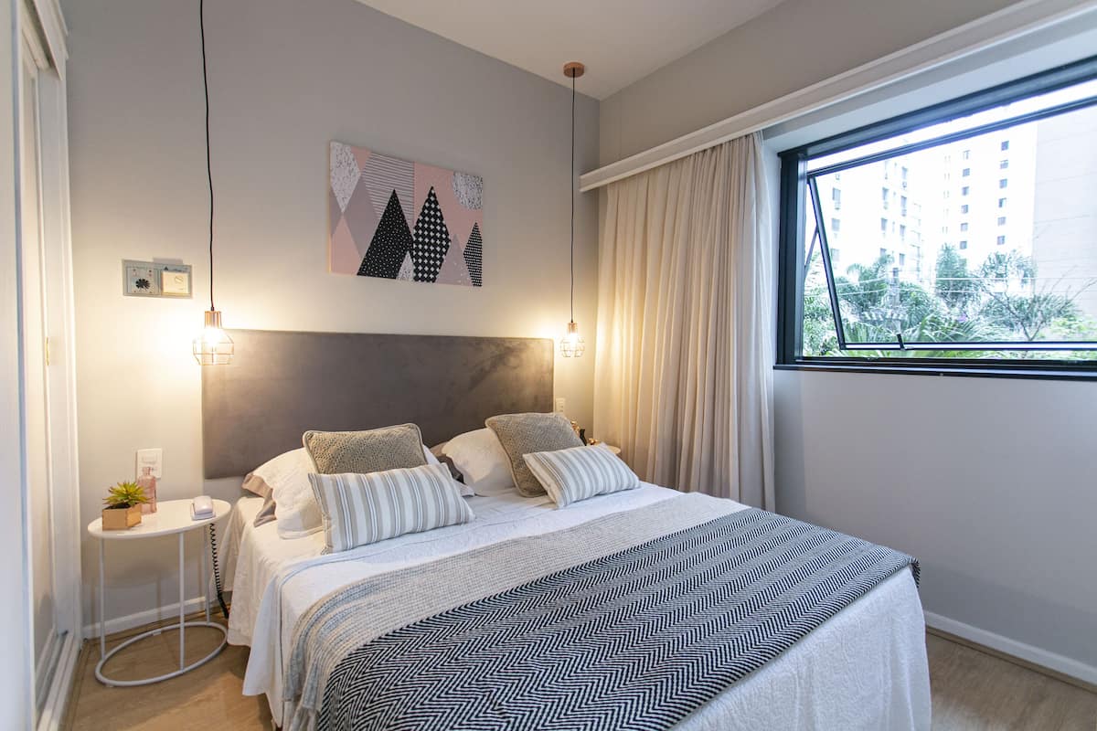 Departamento (1110) | 1 habitación, tabla de planchar con plancha, wifi gratis y ropa de cama