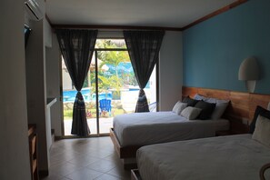 Family Room, 2 Double Beds, Balcony, Pool View | Premium bedding, in-room safe, individually decorated - Axkan Tulum (Tulum)