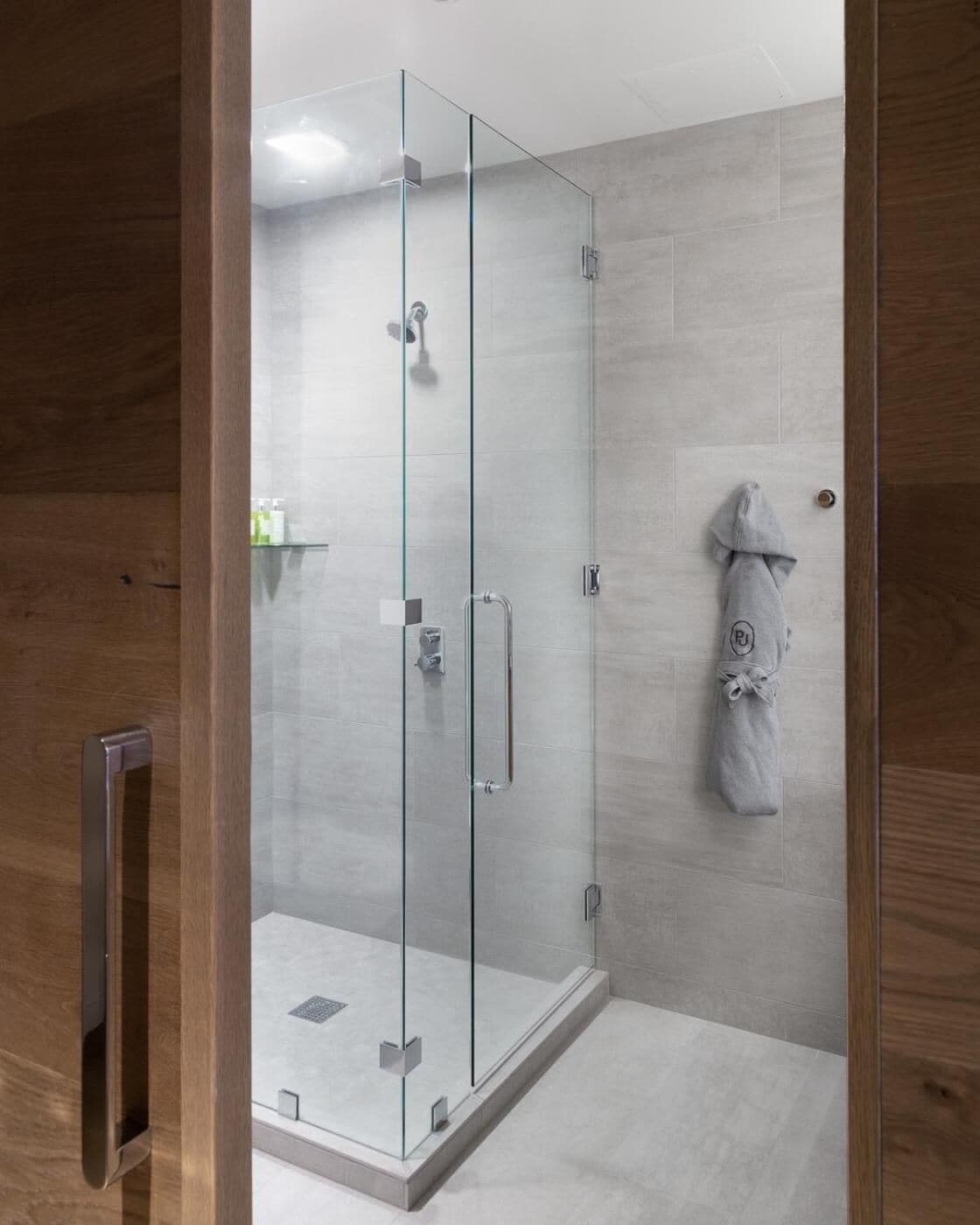 shower, designer toiletries, hair dryer, bathrobes