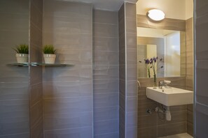 Ducha, artículos de tocador gratuitos, secador de pelo, toallas