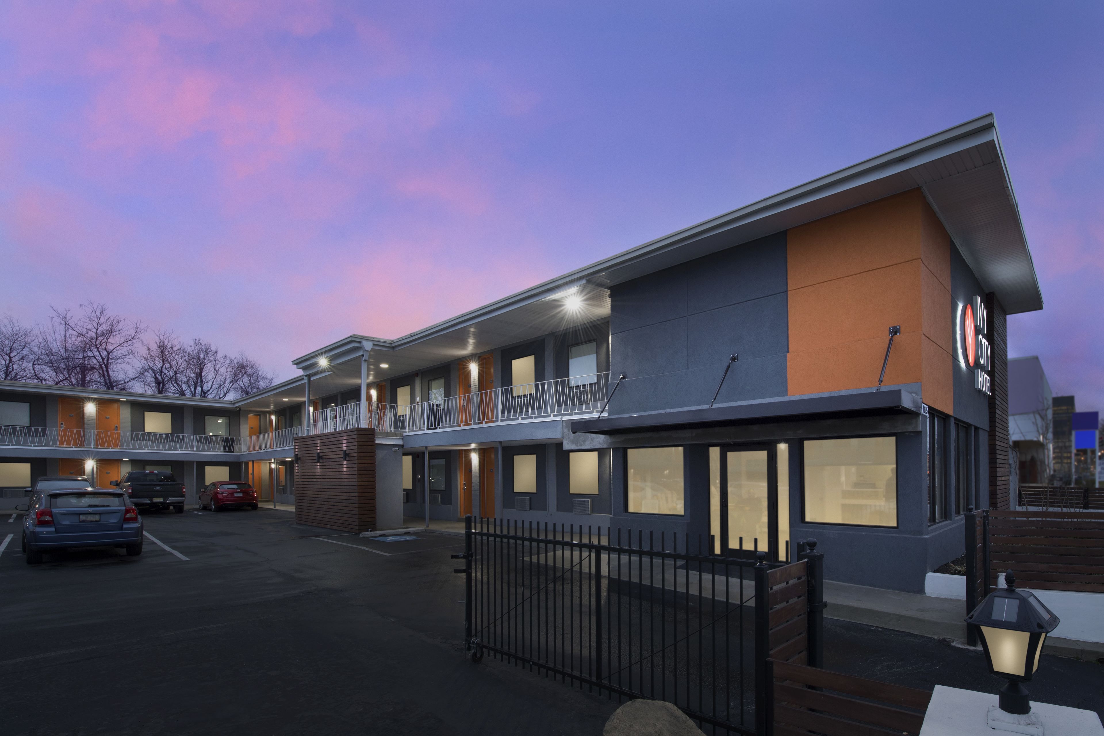 Front of property – evening/night