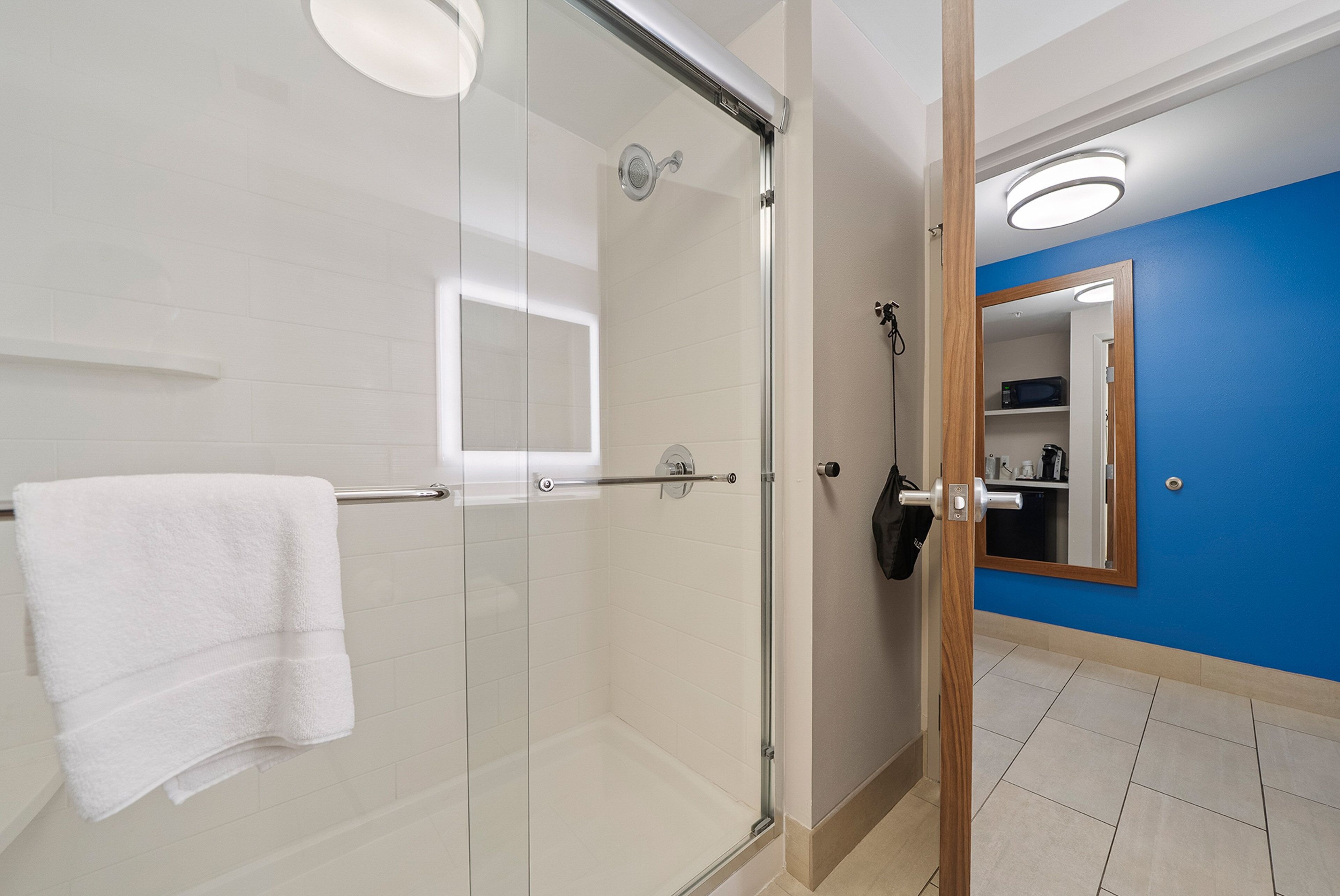 free toiletries, hair dryer, towels, soap