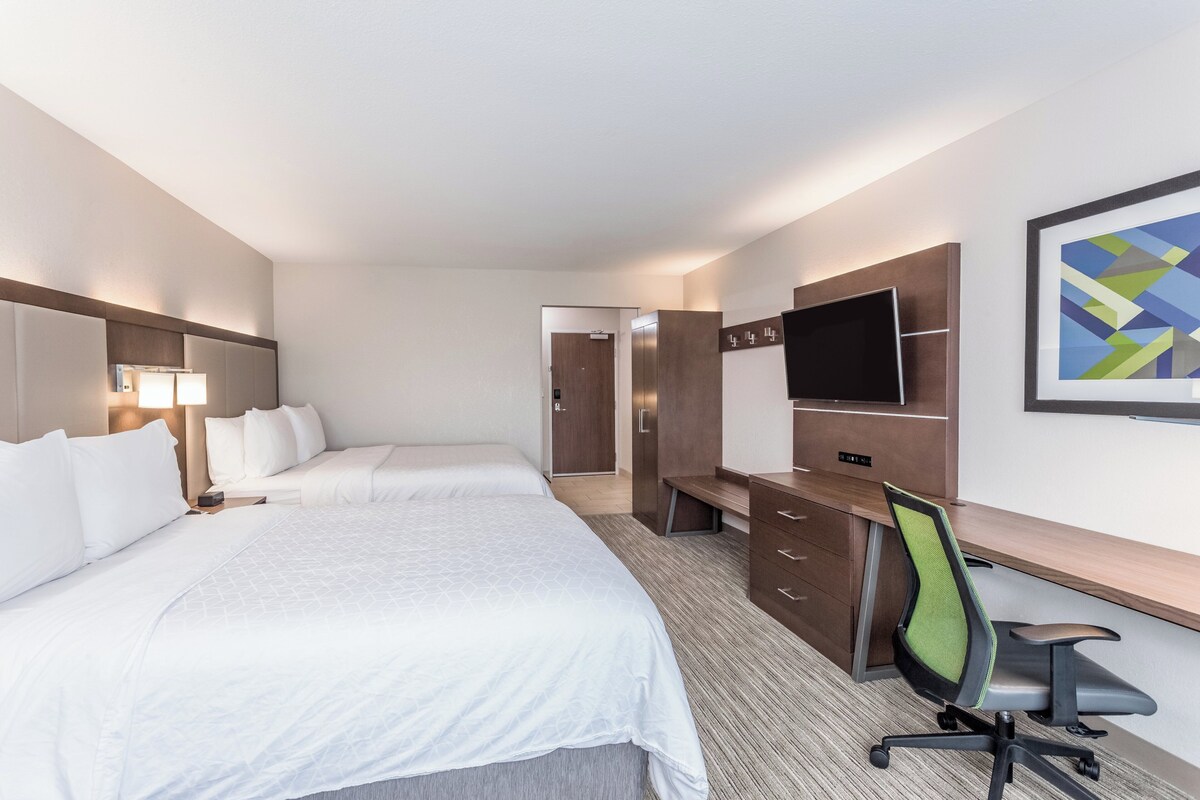 Desk, blackout drapes, iron/ironing board, WiFi (free)