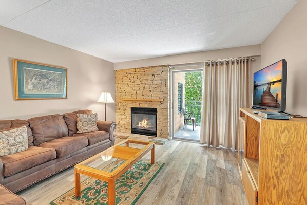 TV, fireplace, DVD player