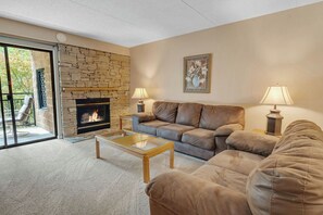 TV, fireplace, DVD player