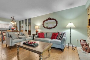 TV, fireplace, DVD player