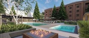 A heated pool