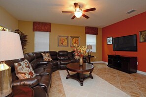TV, video game console, DVD player - Champions Gate Pool Home | 3 King Suites | Game Room | Dog Friendly (Champions Gate)