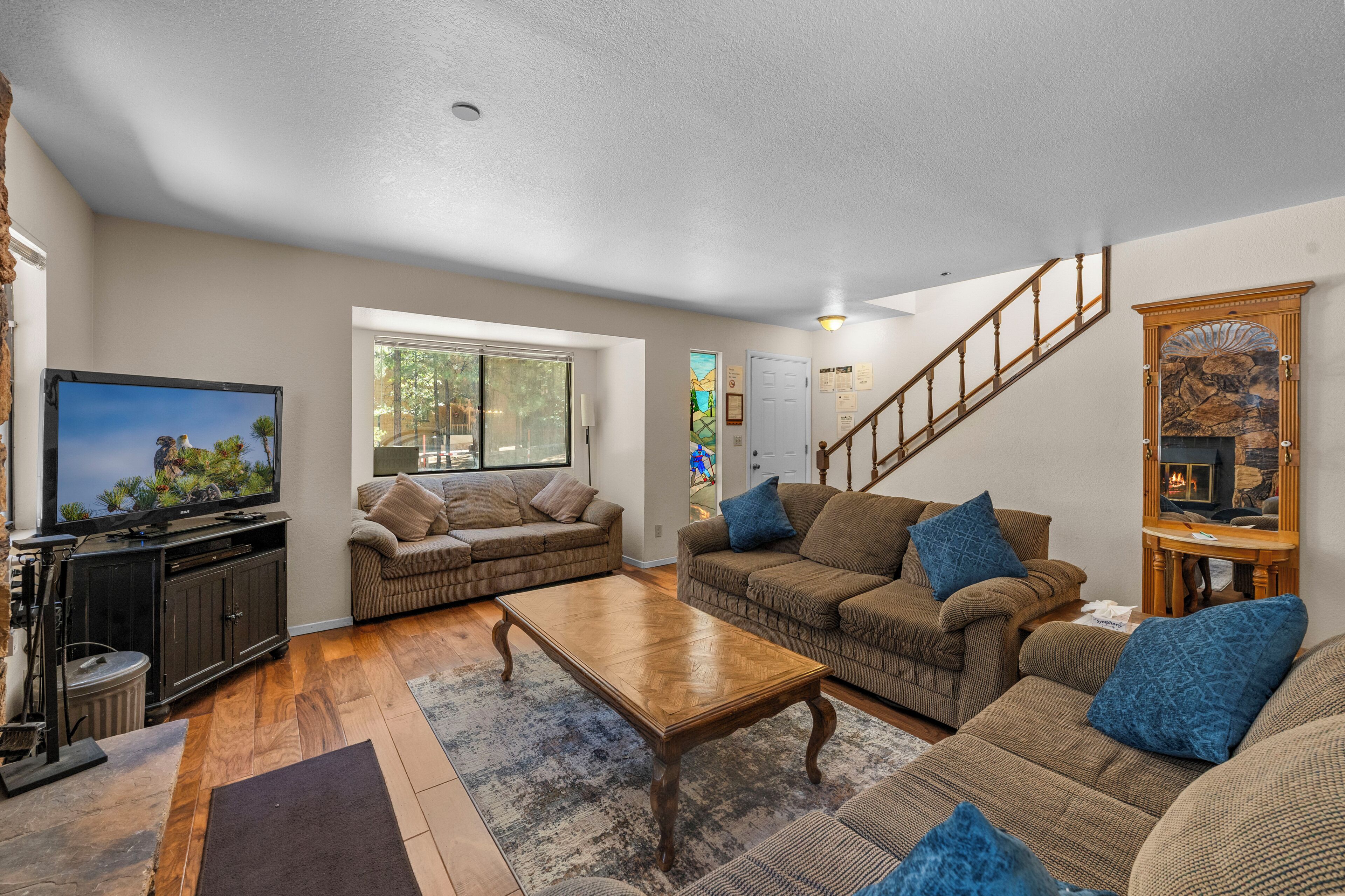 TV, fireplace, DVD player