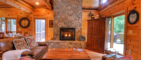 TV, fireplace, DVD player, table football