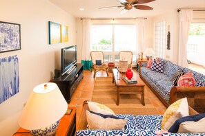 Télévision, lecteur de DVD, chaîne hi-fi