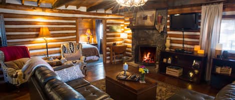 Smart TV, fireplace