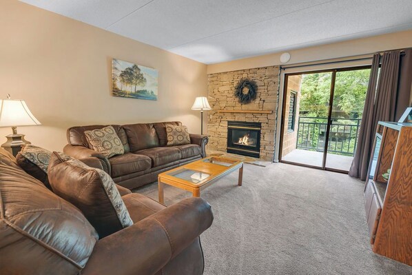 TV, fireplace, DVD player