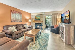 TV, fireplace, DVD player