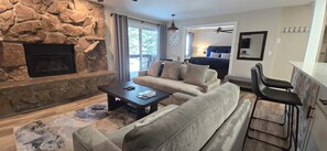 TV, fireplace, DVD player