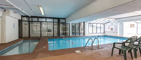 Indoor pool, a heated pool