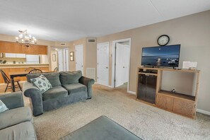 TV, fireplace, DVD player