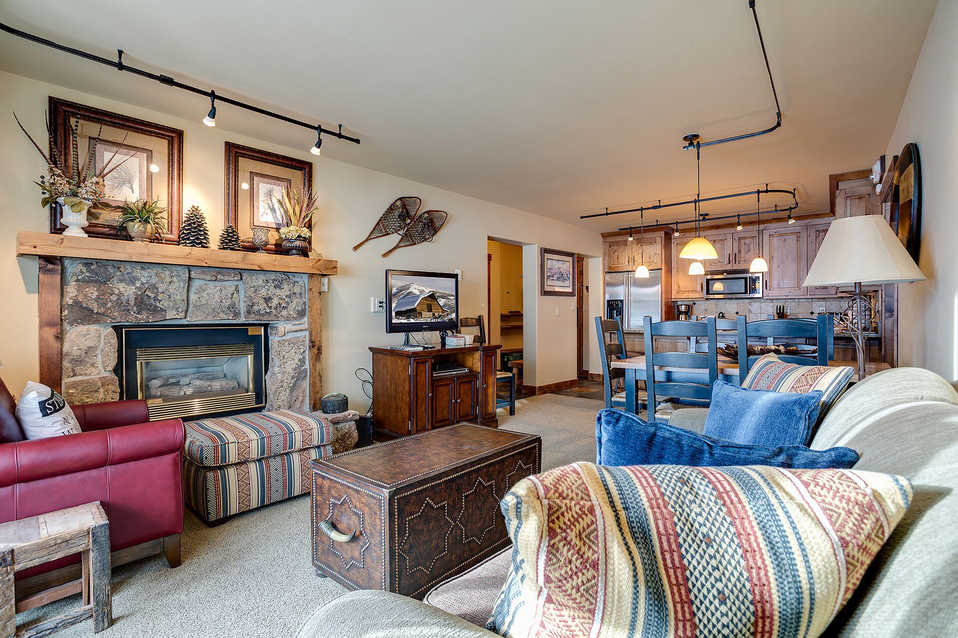 TV, fireplace, DVD player