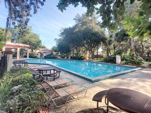A heated pool