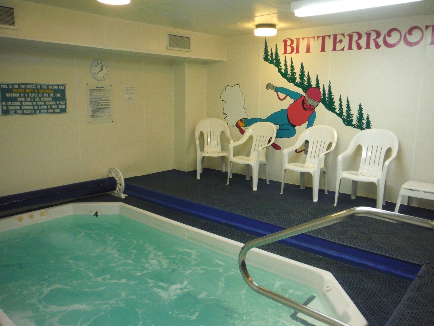 Indoor hot tub in Bitterroot.