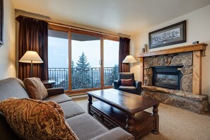 TV, fireplace - BT304 | Remodeled Kitchen and Bathrooms | Walk to Base Area | Winter Shuttle (Steamboat Springs)