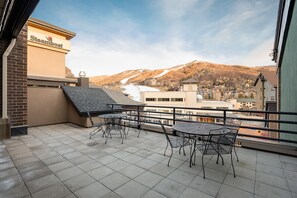 Outdoor dining - GSQ34 | Private Deck | Above Steamboat Square | Free City Bus (Steamboat Springs)