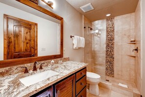 Free toiletries, hair dryer, towels