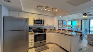 Fridge, microwave, oven, stovetop - Sea Winds 602: Marco Island Rental Properties (Marco Island)