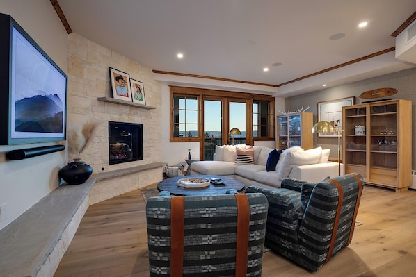 TV, fireplace - HM3A | Luxury Residence | Endless Views | Pool | Hot Tub | A/C (Steamboat Springs)