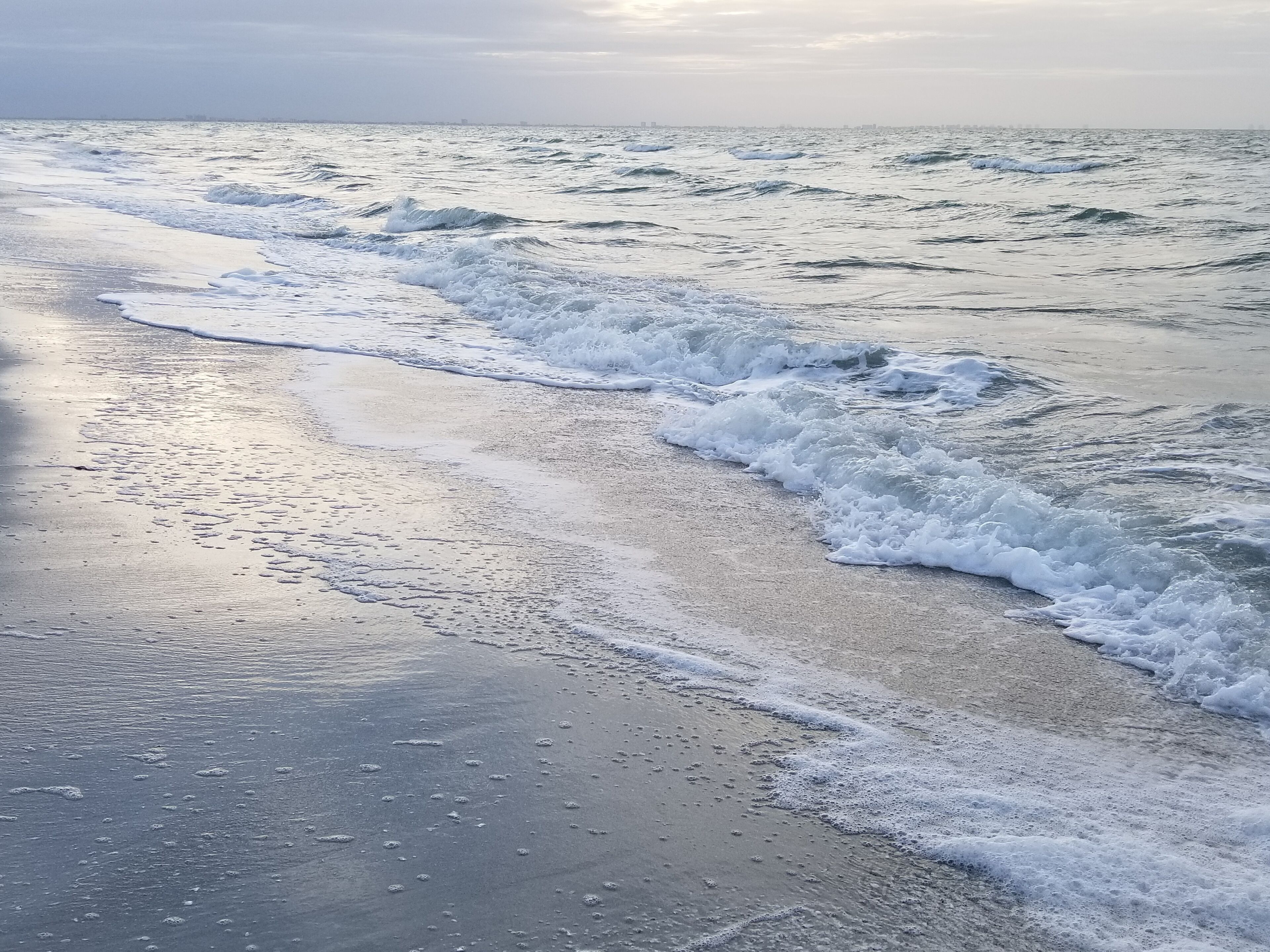 On the beach, beach umbrellas