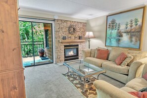 TV, fireplace, DVD player