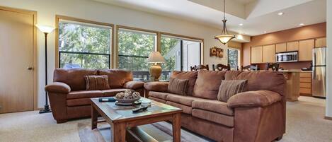 TV, fireplace, DVD player, ping pong